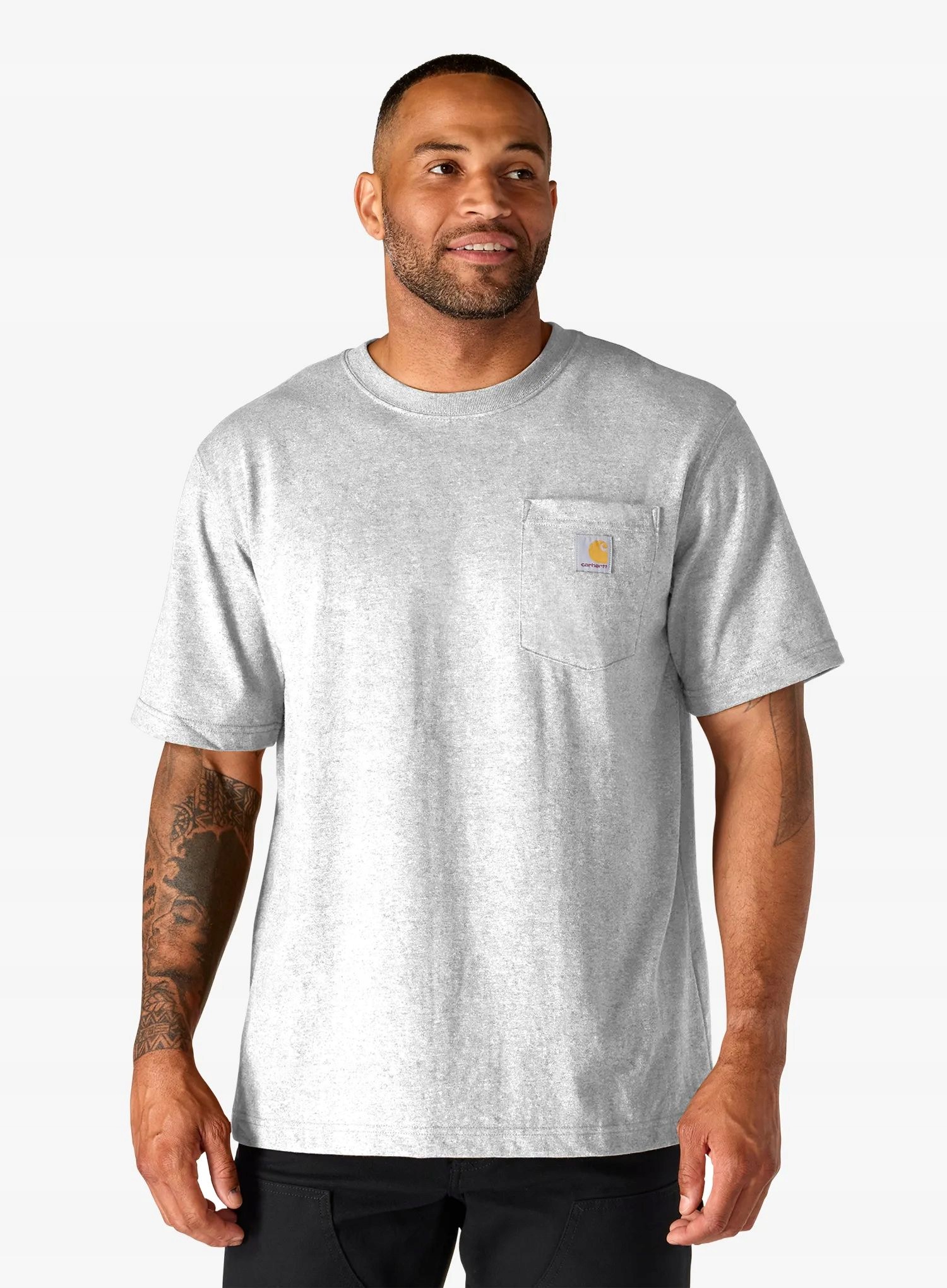Tričko bavlněné Carhartt Dearborn Relaxed Pocket T-Shirt h. gray M