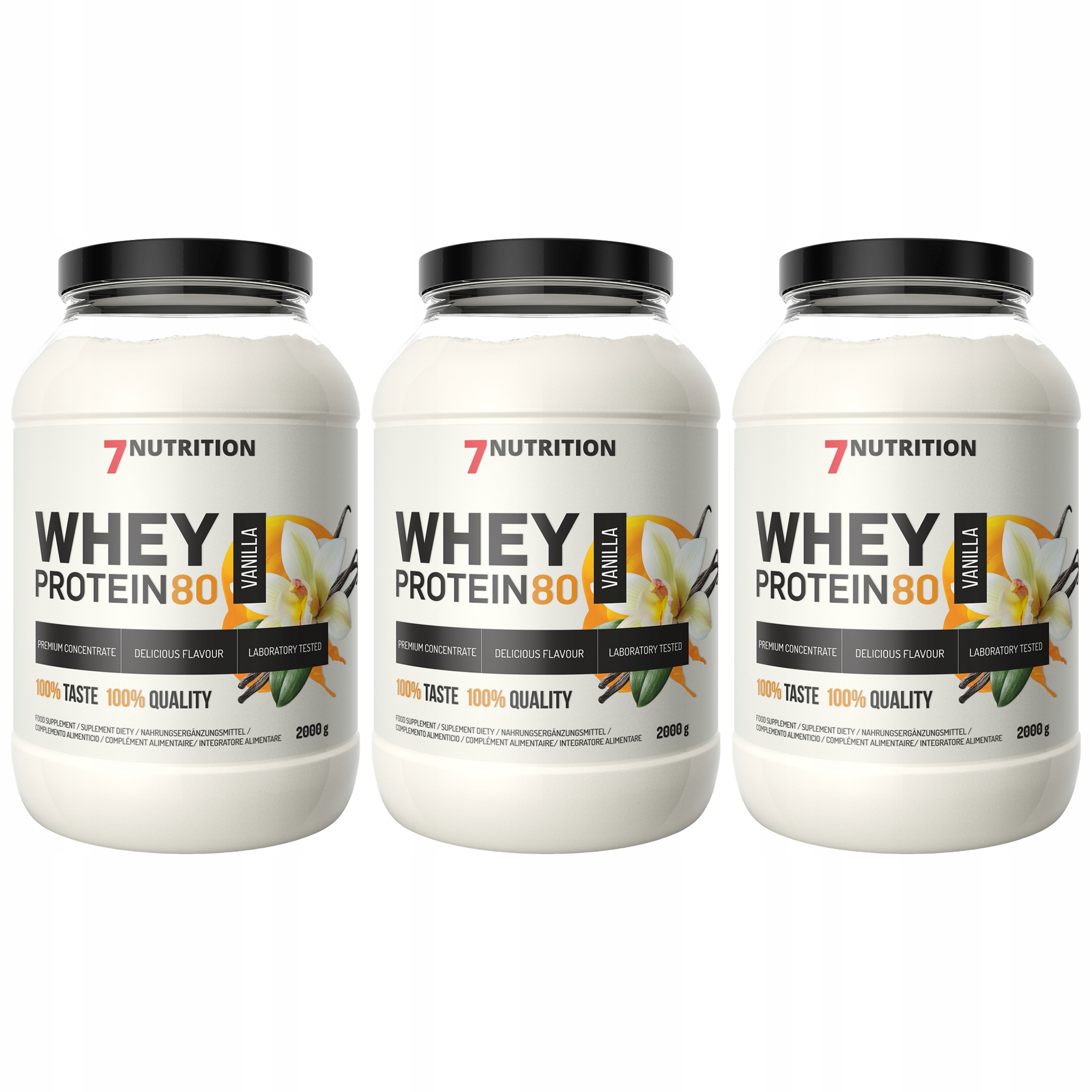 3x 7 Nutrition Whey Protein 80 2000 g Syrovátkový protein Buduj Svaly