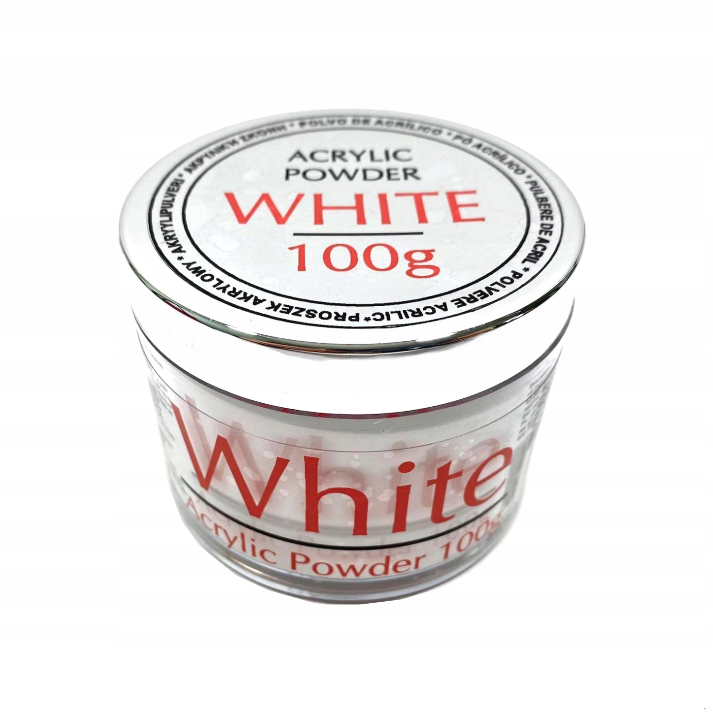 Akrylový Pudr Na Nehty Bílý White 100 g sklenice