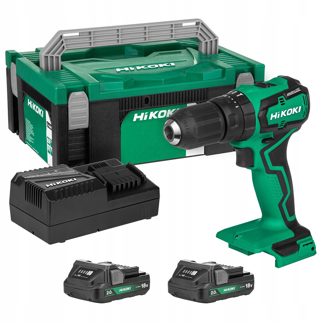 Wiertarko-wkrętarka HiKOKI DS18DD Wrz 18V 2x2Ah Bl 55Nm 2-biegi walizka