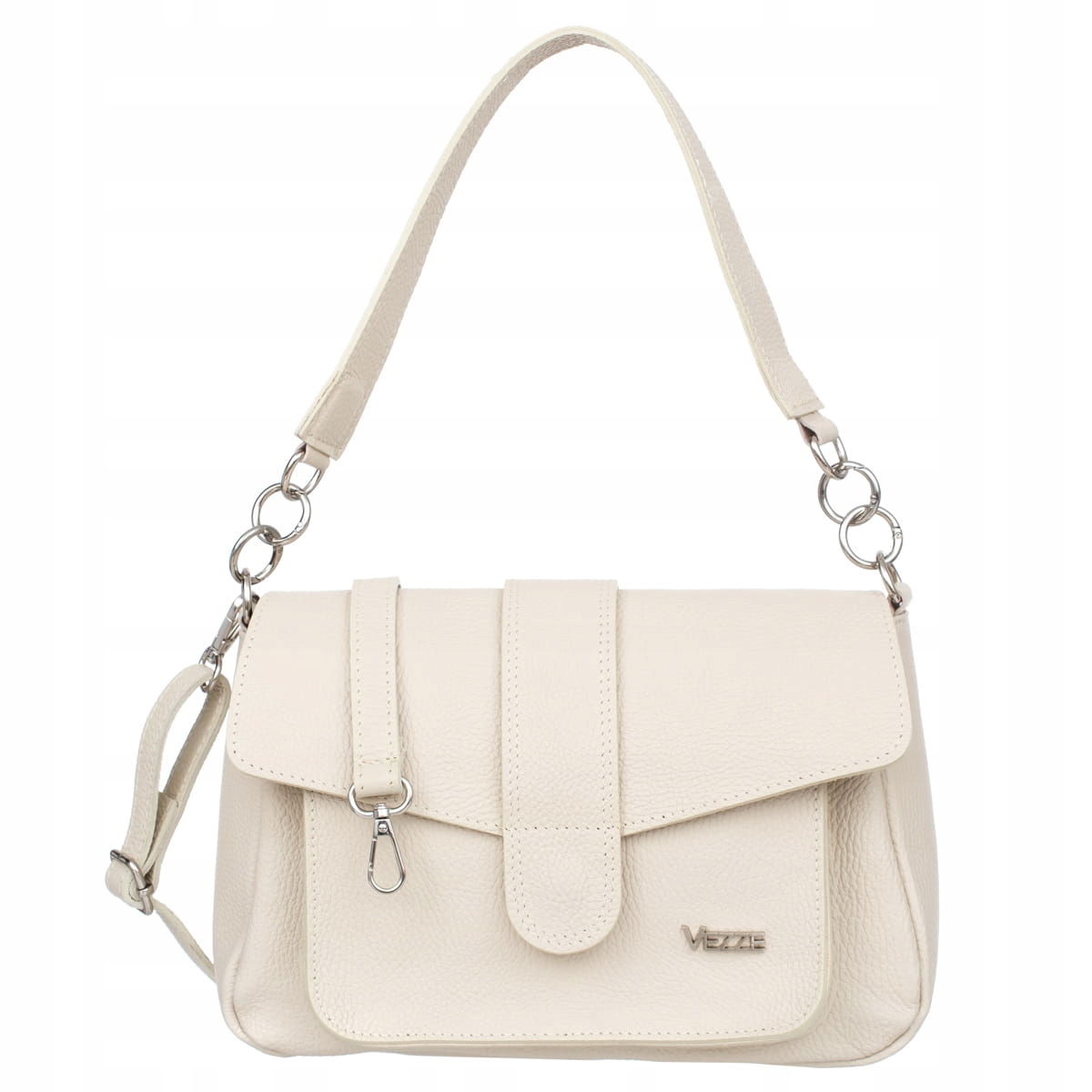 Kožená kabelka Vezze Volta Ecru