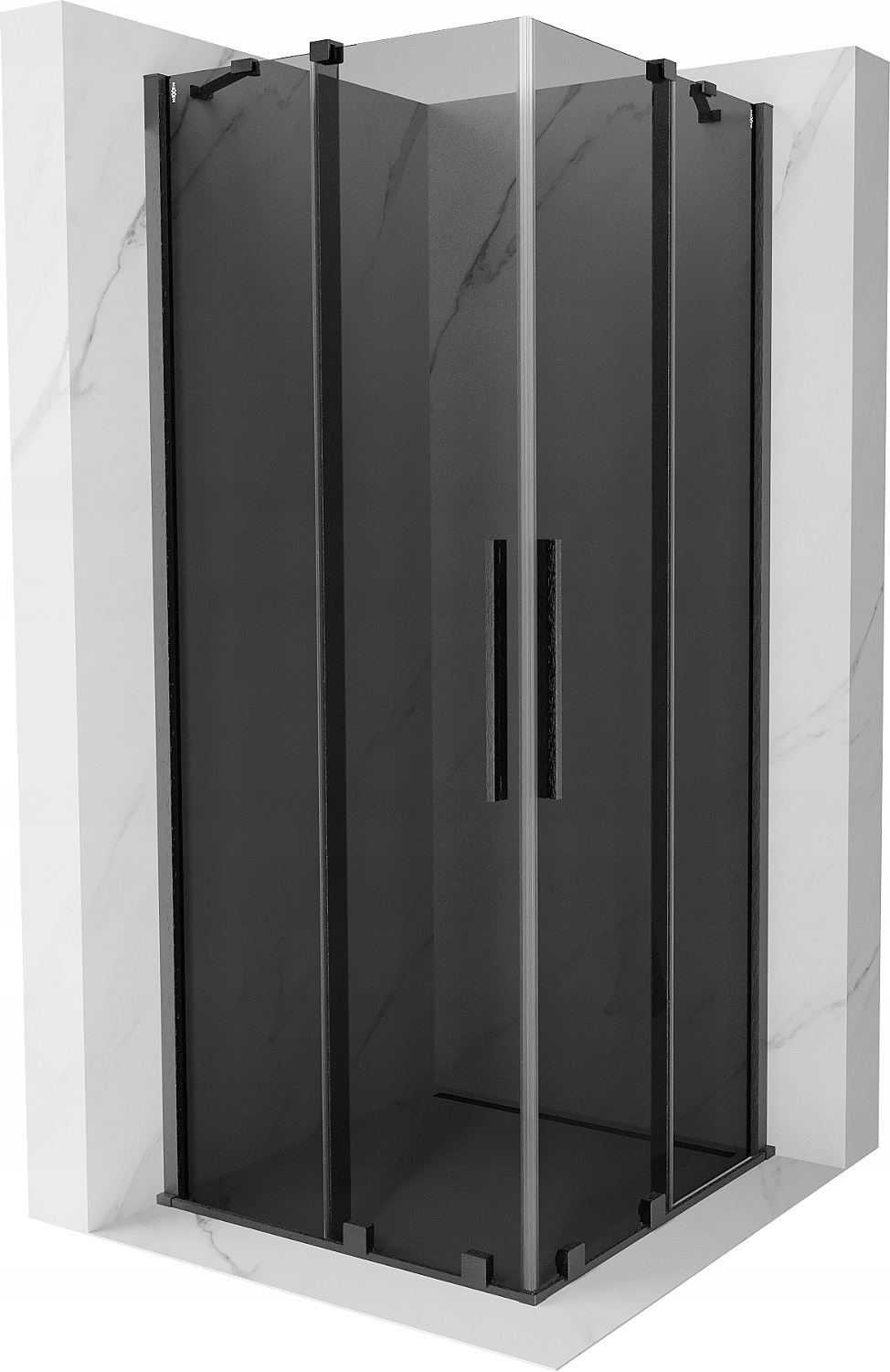 Mexen Velar Duo Kabina Prysznicowa Rozsuwana 80X80 CM Grafit Gun Gray