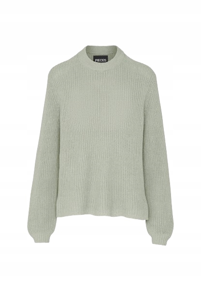 Pieces szary sweter dzianinowy M