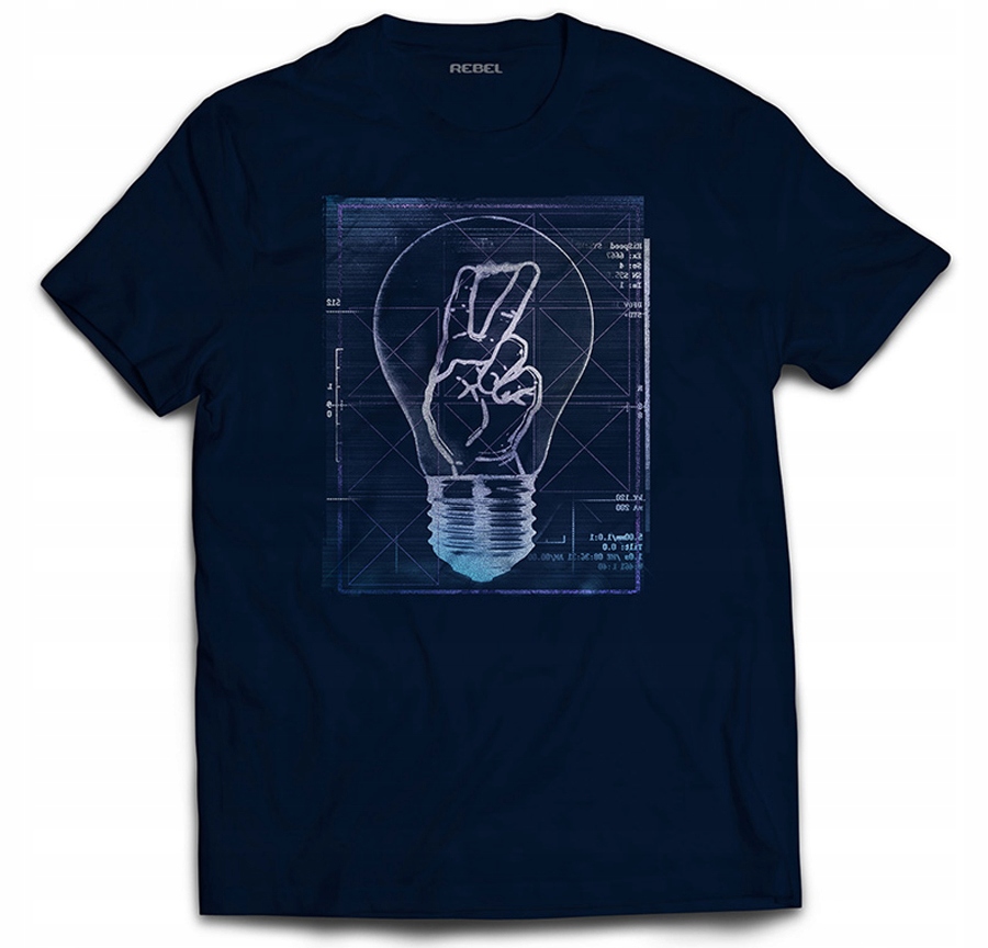 

Koszulka Grafika Lightbulb Idea Thunder Żarówka M