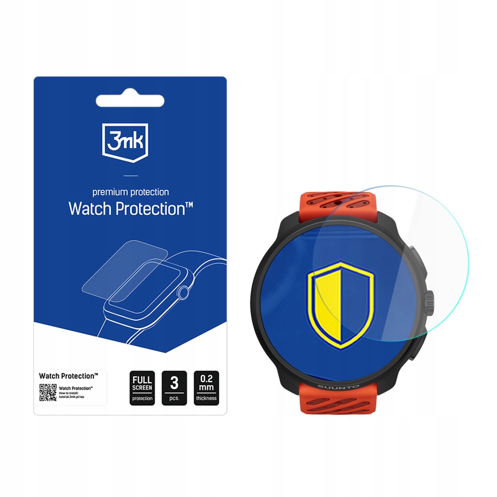 3 szt. Szkło hybrydowe na ekran do Suunto Race 2 3mk Watch Protection