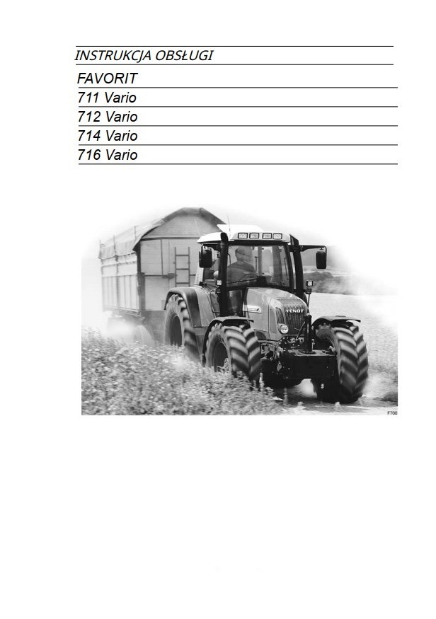 Instrukcja obsługi Fendt Favorit 711, 712, 714, 716 Com I Pl