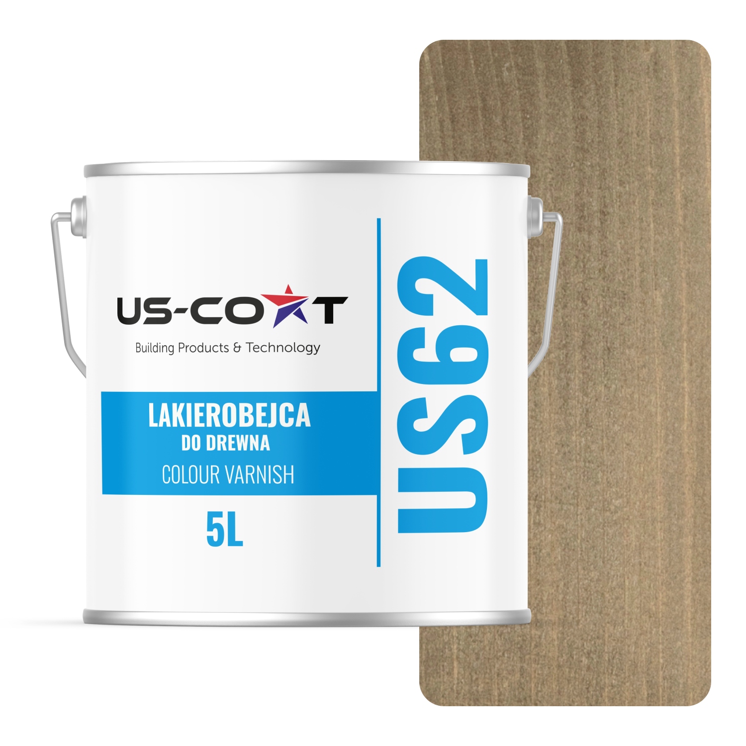 Lakovací Hmota Na Dřevo 3V1 Lazura Šedá Rozbitá Do Béžového Saténu 5 L Ochranná