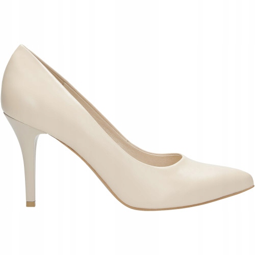 

Buty Wojas Czółenka damskie skóra beżowe r. 38,5