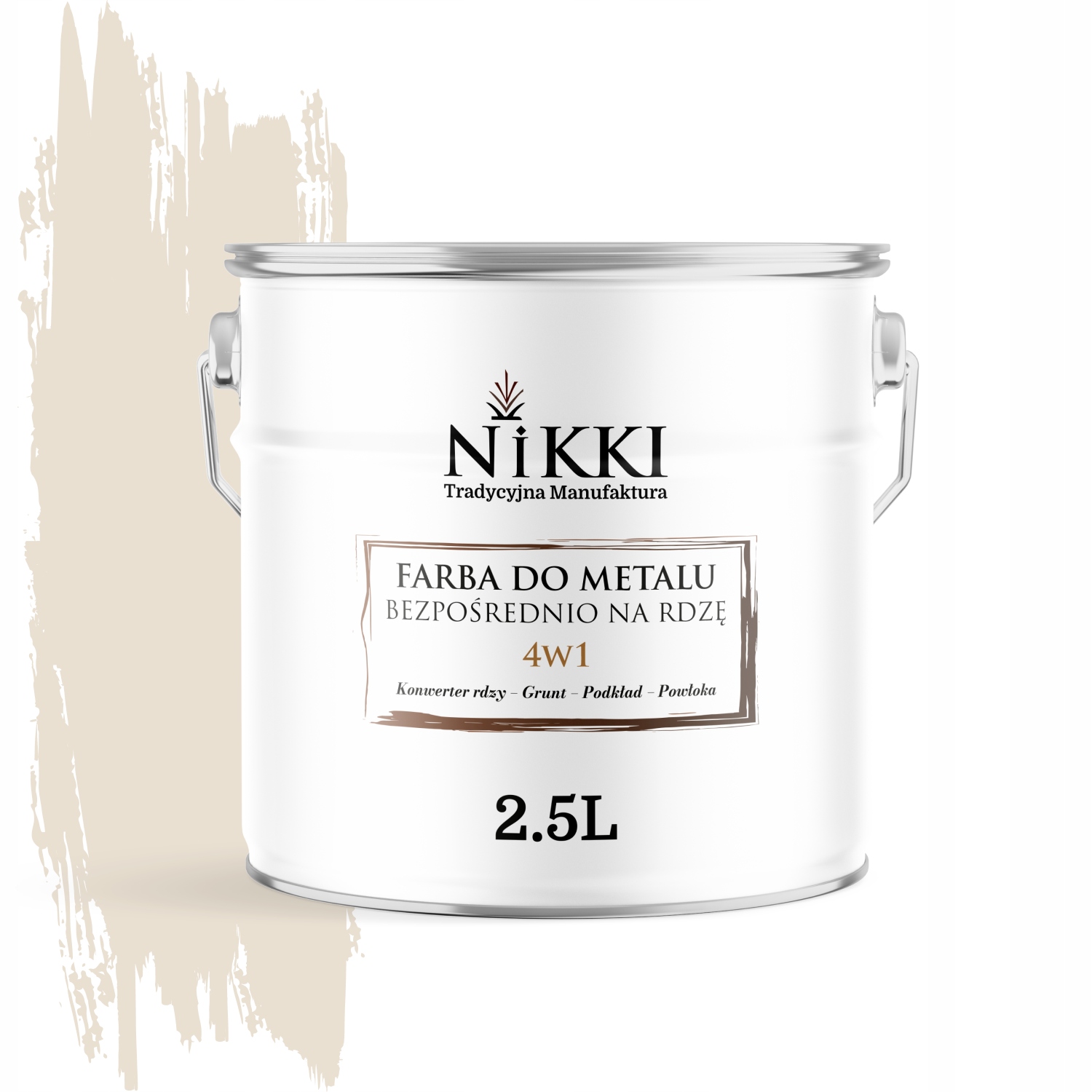 Barva Na Kov Přímá Proti Rezi 4v1 Zinkový Pozink Barva Ral 9001 Saténová 2,5L