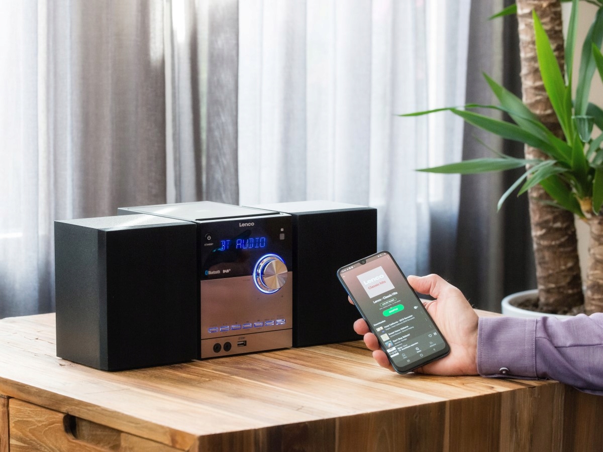 ODTWARZACZ CD FM LENCO MC150 CD RADIO DAB+ USB Radio FM DAB DAB+