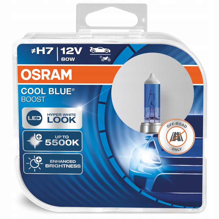 

2x H7 Osram Żarówki 5500K Cool Blue Hyper Boost