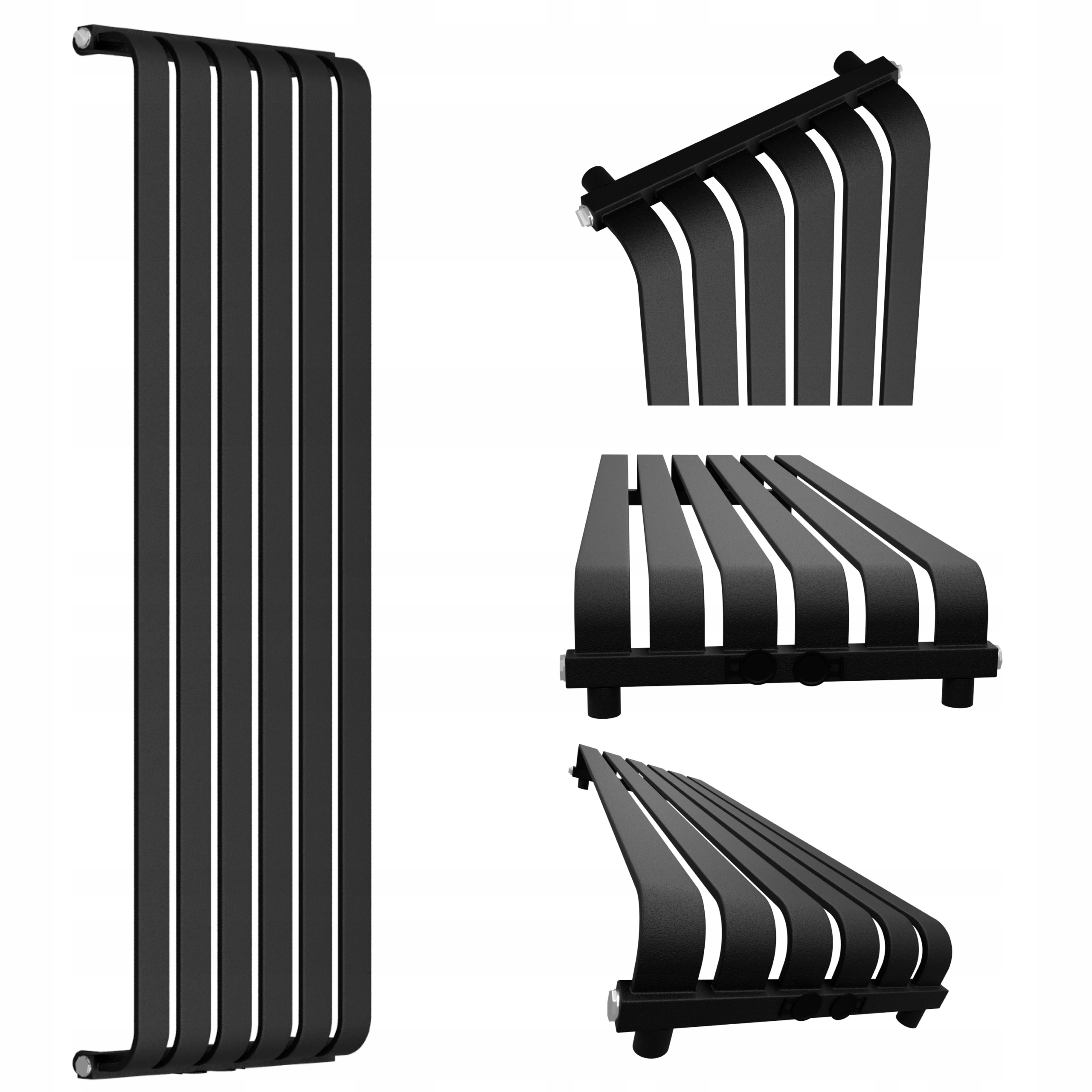 Dekorativní radiátor Amari 1400x395 Černá Struktura