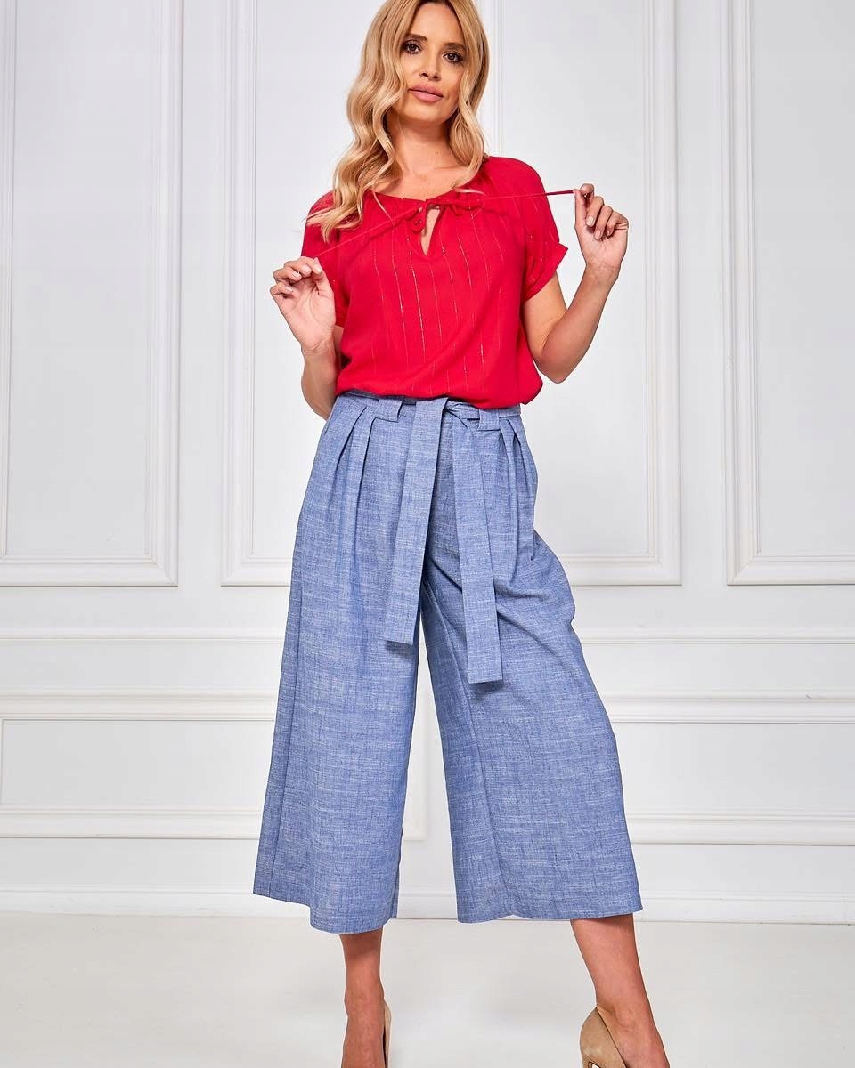 Komplet Černý S Červeným Kalhoty+Bluzka 0861-0862 velikost L