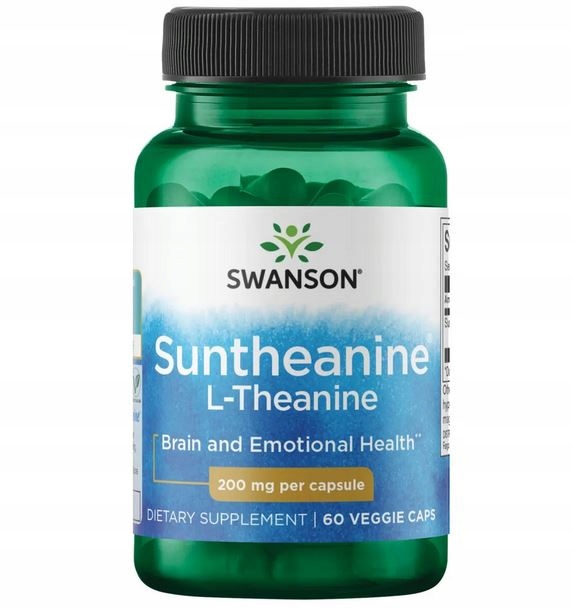 Swanson Suntheanine L-theanin 200mg 60k Stres Mysl Koncentrace Paměť