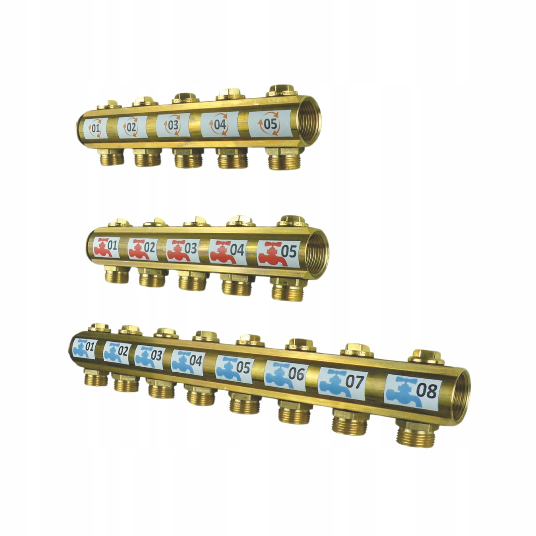 Belka do rozdzielacza do ciepłej wody użytkowej Rzt (6 sekcji)