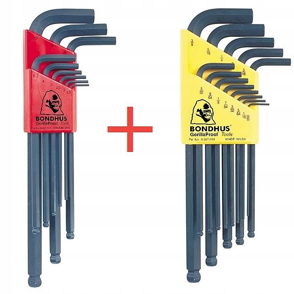 Sada Dlhých Imbusov S Metrickými A Palcovými Guličkami, 22KS