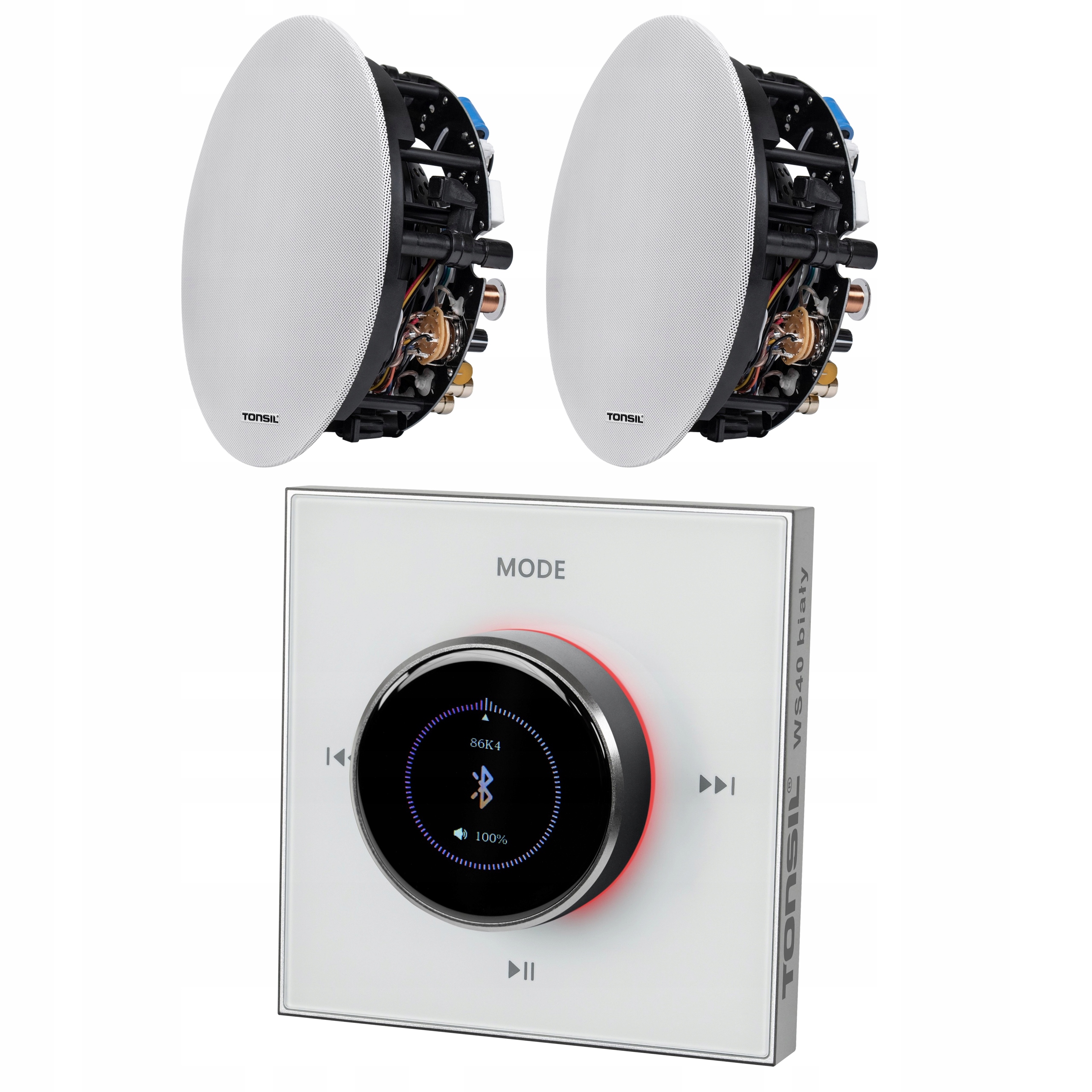 Set Tonsil: Nástěnný zesilovač WS-40 2x stropní reproduktor Zgsu 5040