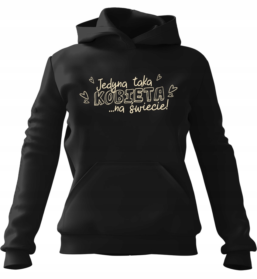 Dámská Mikina s kapucí kapucí Unique Woman Black Xs