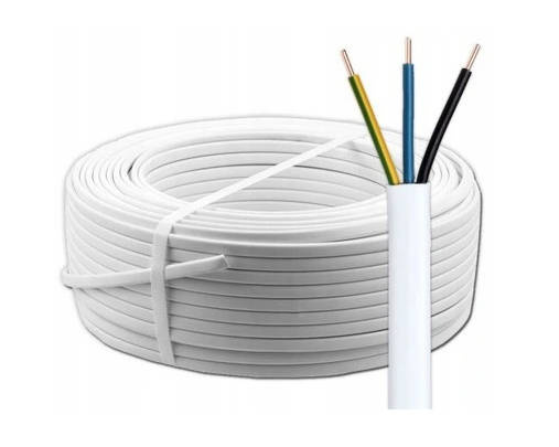 Elektrický plochý kábel YDYp 3x 2,5 mm 100 m Aks Zielonka 450/750 V