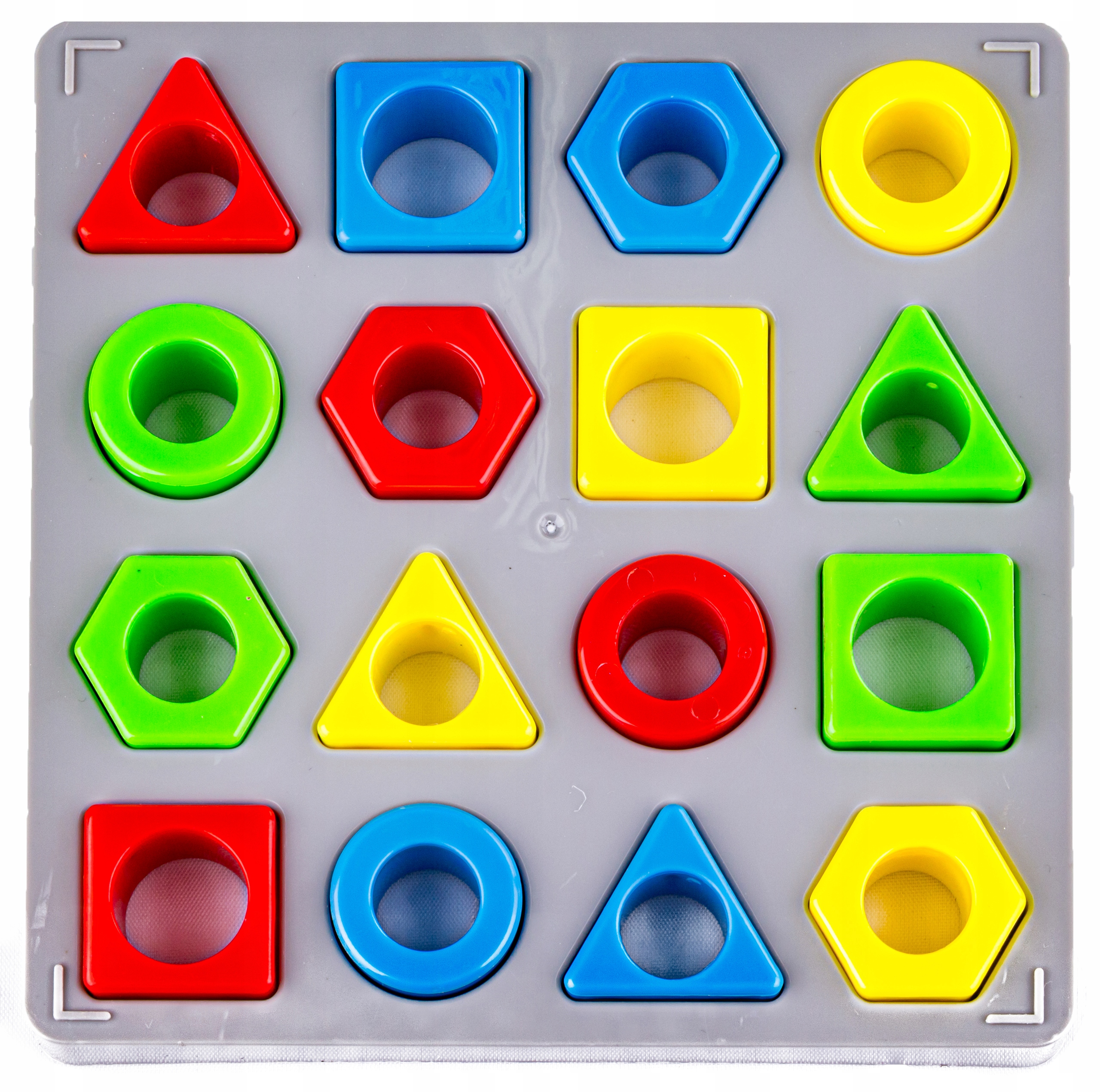 GRA DOPASUJ KSZTAŁTY KOLORY FIGURY SORTER puzzle Nazwa Shape matching Dopasuj kształty i kolory