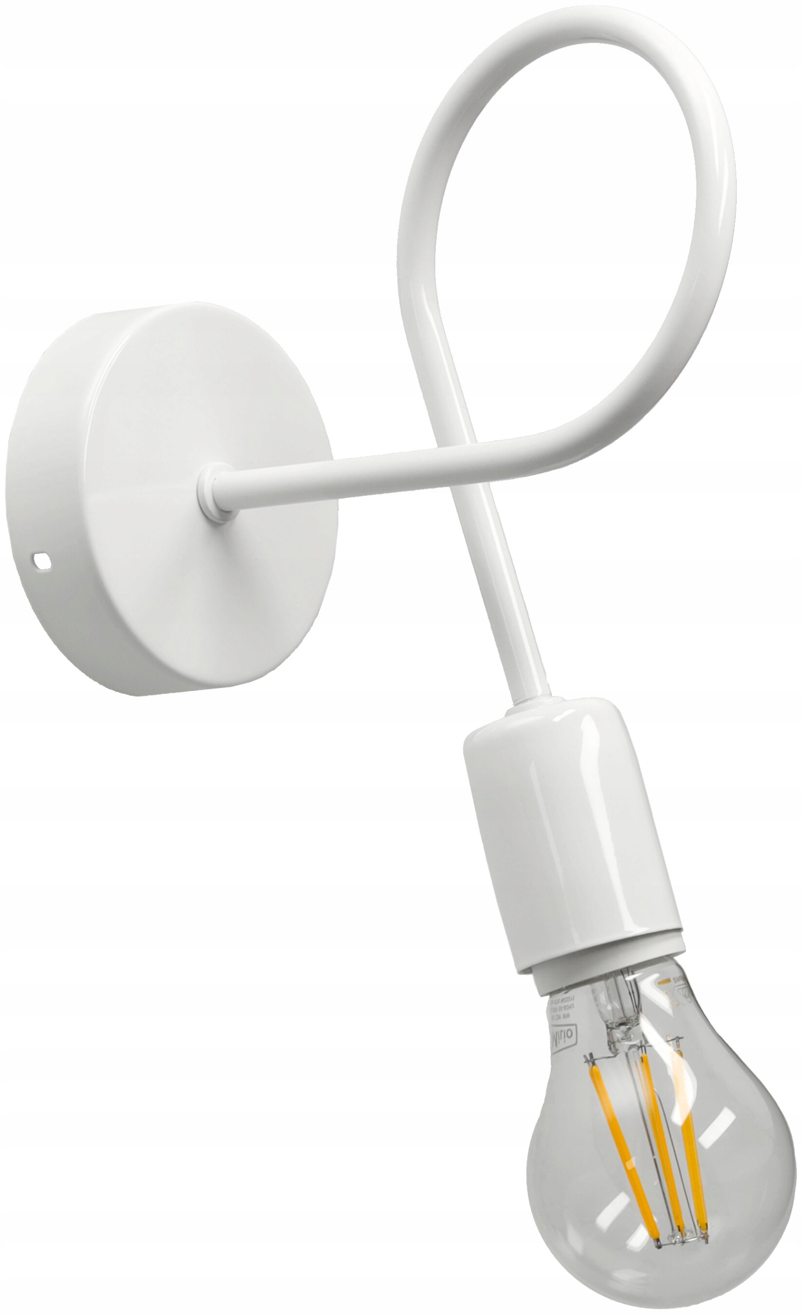 

Lampa Wisząca Sufitowa Zawijana Loft 1xE27 Biała