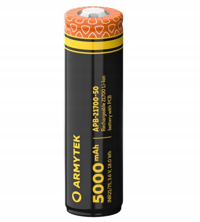 Akumulátor Armytek 21700 Li-Ion 5000 mAh 3,7 V pro svítilny