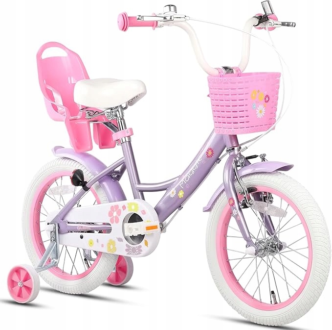 Rower Dziecięcy Glerc Maggie Koła 12 " Koła Boczne 3-6 lat Fioletowy