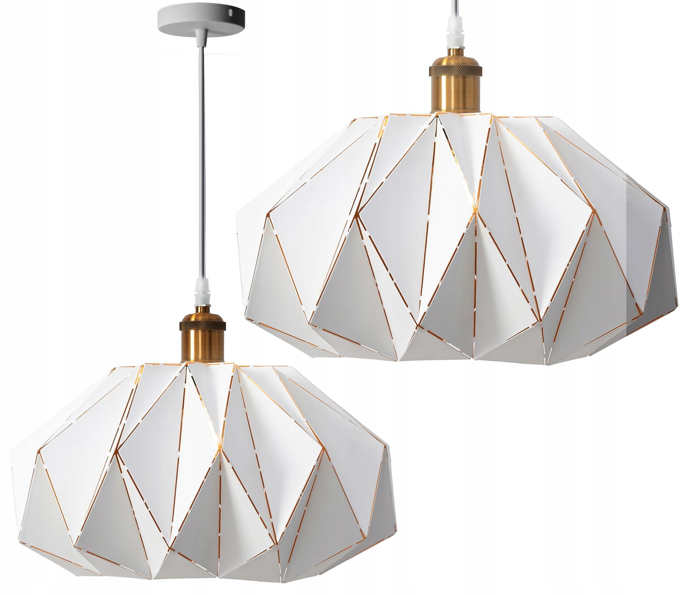 

Lampa Sufitowa Wisząca Metalowa Loft Biała