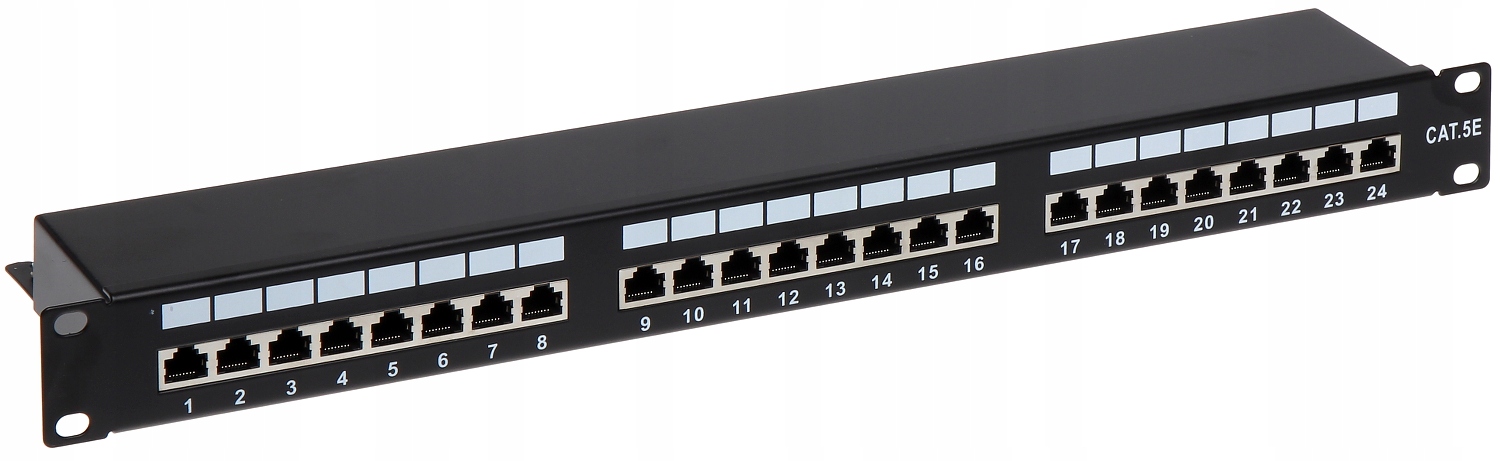 PATCH PANEL RJ-45 DO SZAFY RACK 24 PORTY RJ45 FTP kat 5e
