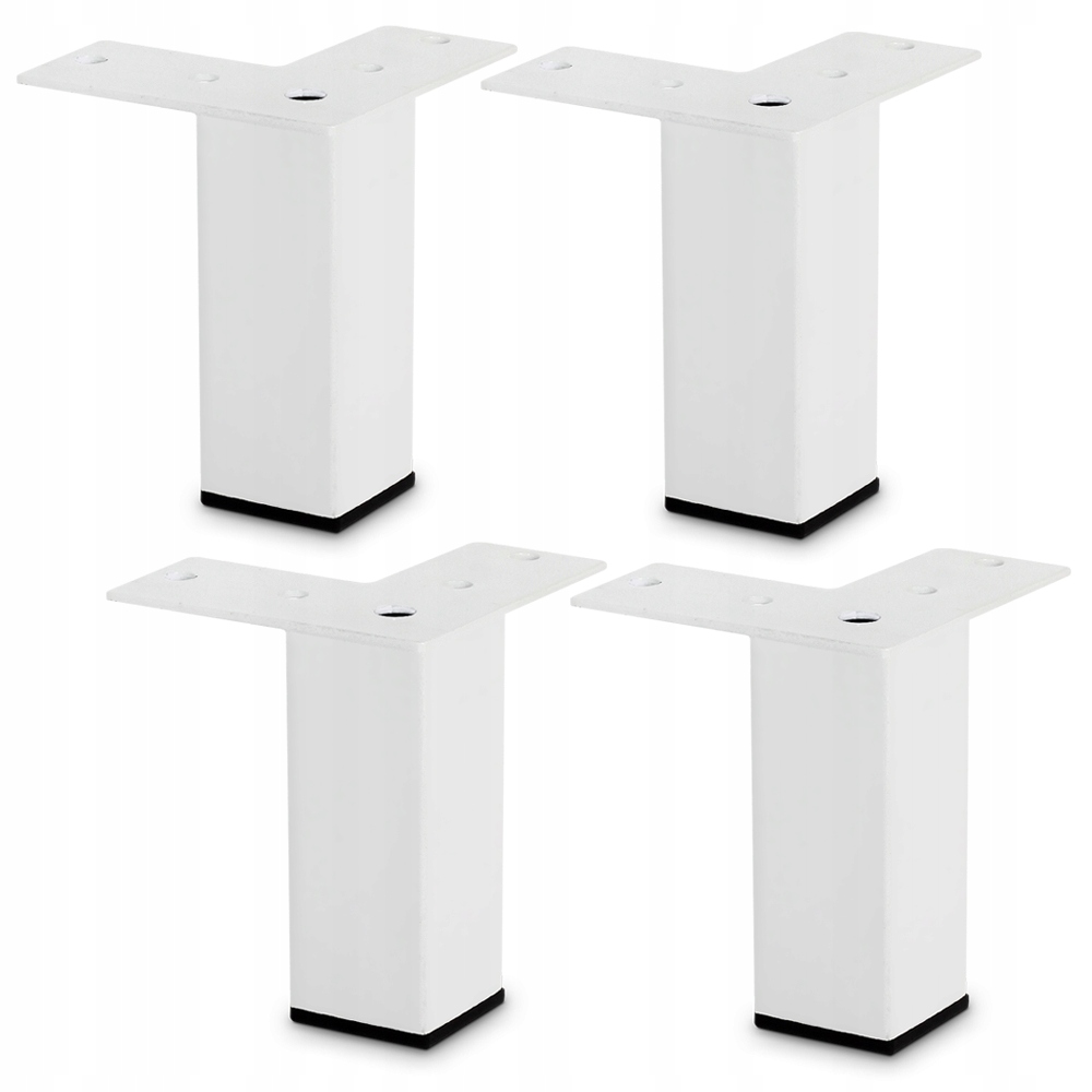 

4x Noga Nóżka Meblowa Nóżka Do Mebli Biała H10CM