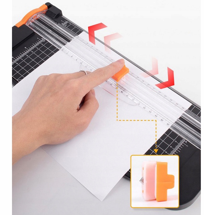 GILOTYNA DO PAPIERU OBCINARKA TRYMER A3 A4 A5 B5 WYMIENNE OSTRZE PRECYZYJNA Typ gilotyna