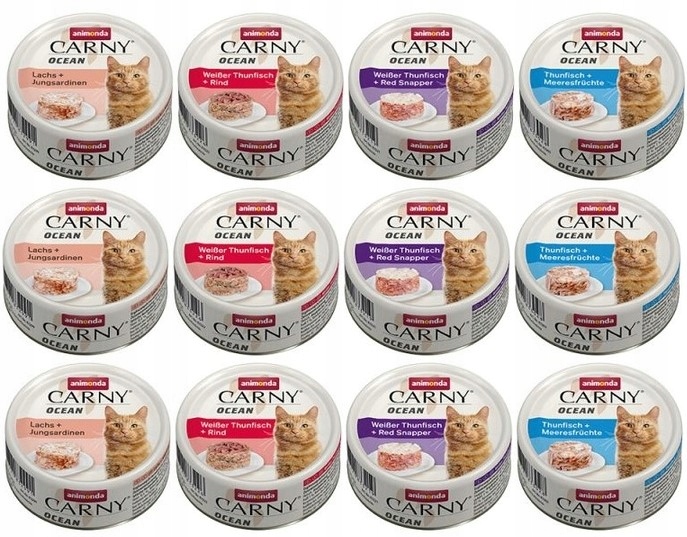 Animonda Carny Ocean mokré krmivo pro kočky Mix chutí 12x80g