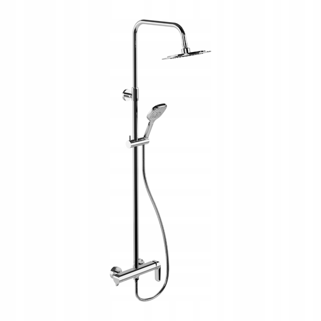 Clever 2.0 stenový sprchový set s dažďovou sprchou 25 cm, chróm
