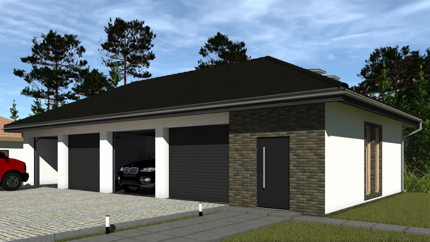 PROJEKT GARAŻU CZTEROSTANOWISKOWEGO G441