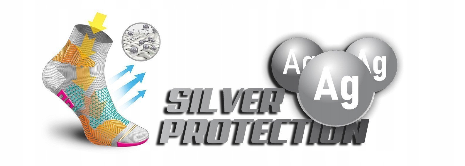 Skarpety rowerowe BIK1 DryTex – czarnopomarańczowe Kolor czarny