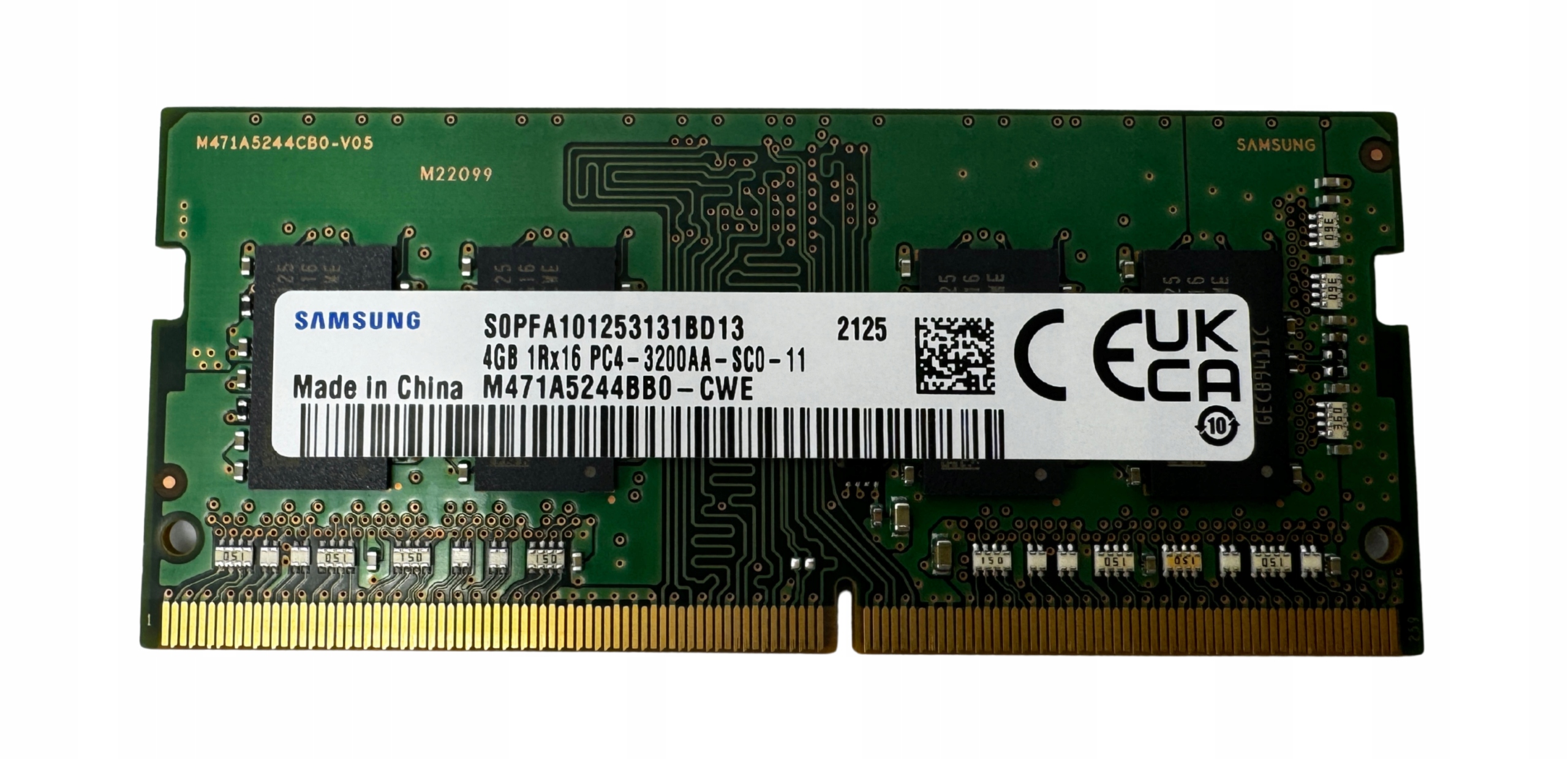 DDR4 4GB Sodimm 1Rx16 PC4-3200AA-SC0-11 Samsung