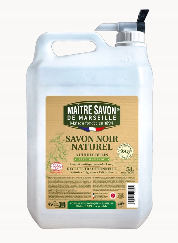 

Maitre Savon czarne mydło w płynie Migdał 5L