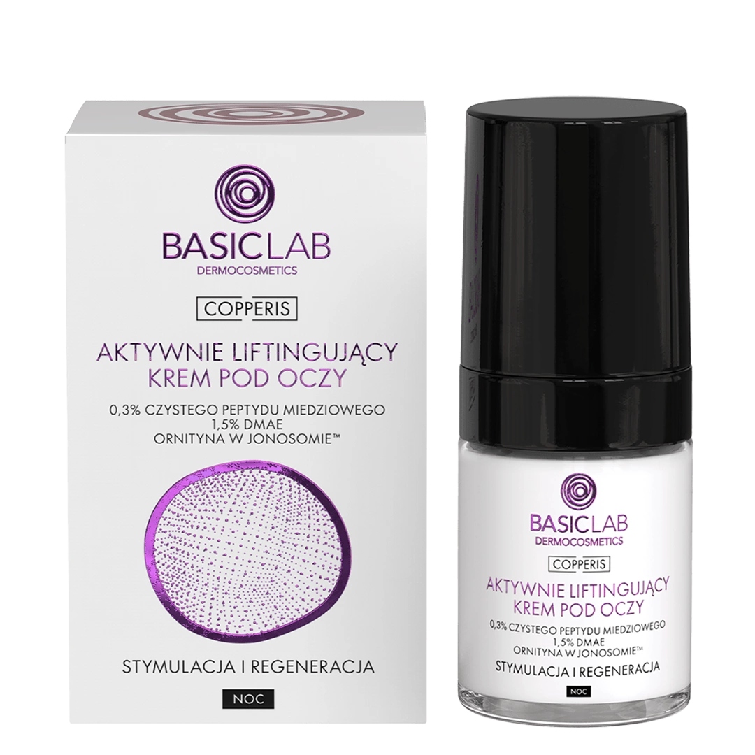 BasicLab Dermocosmetics Copperis liftingujący krem pod oczy na noc 18 ml