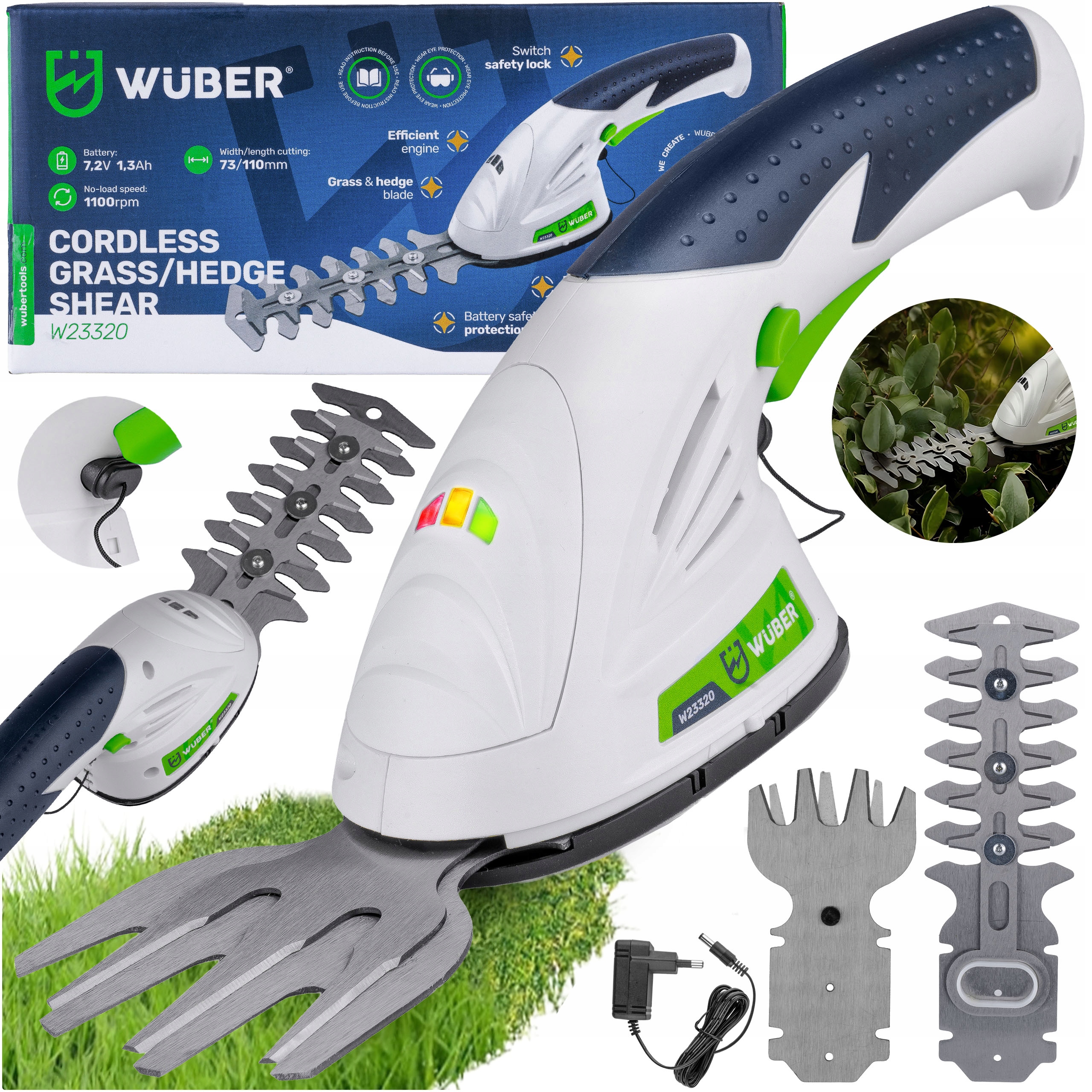 Akumulatorowe Nożyce Trymer Do Żywopłotu Trawy Sekator Przycinarka Lekka