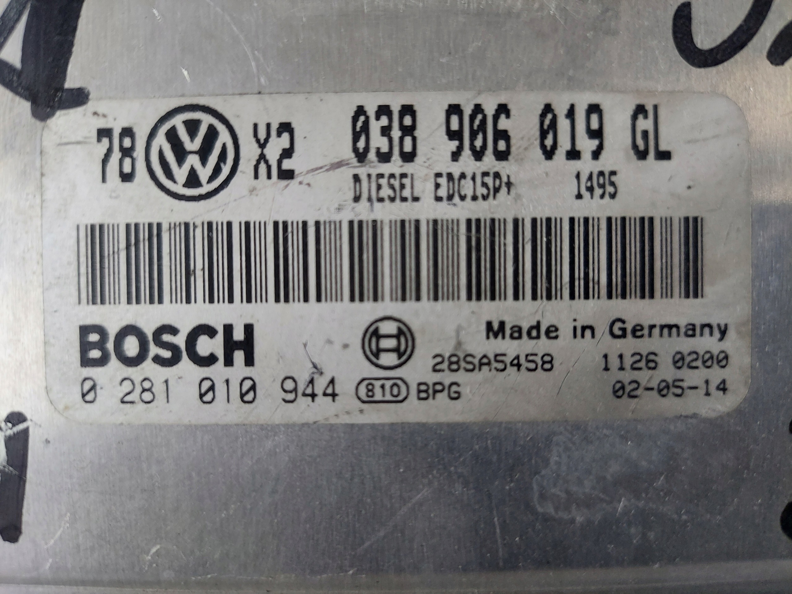 PASSAT B5 1.9 TDI 038906019GL unité de commande électronique uce moteur