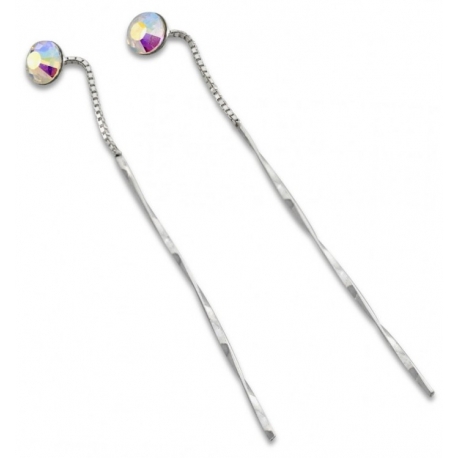 

256 Kolczyki Przeciągane Przez Ucho Srebro 926