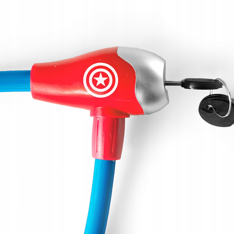 ZAPIĘCIE ROWEROWE NA KLUCZYK BLOKADA ZABEZPIECZENIE 12mm 65cm AVENGERS Rodzaj linka