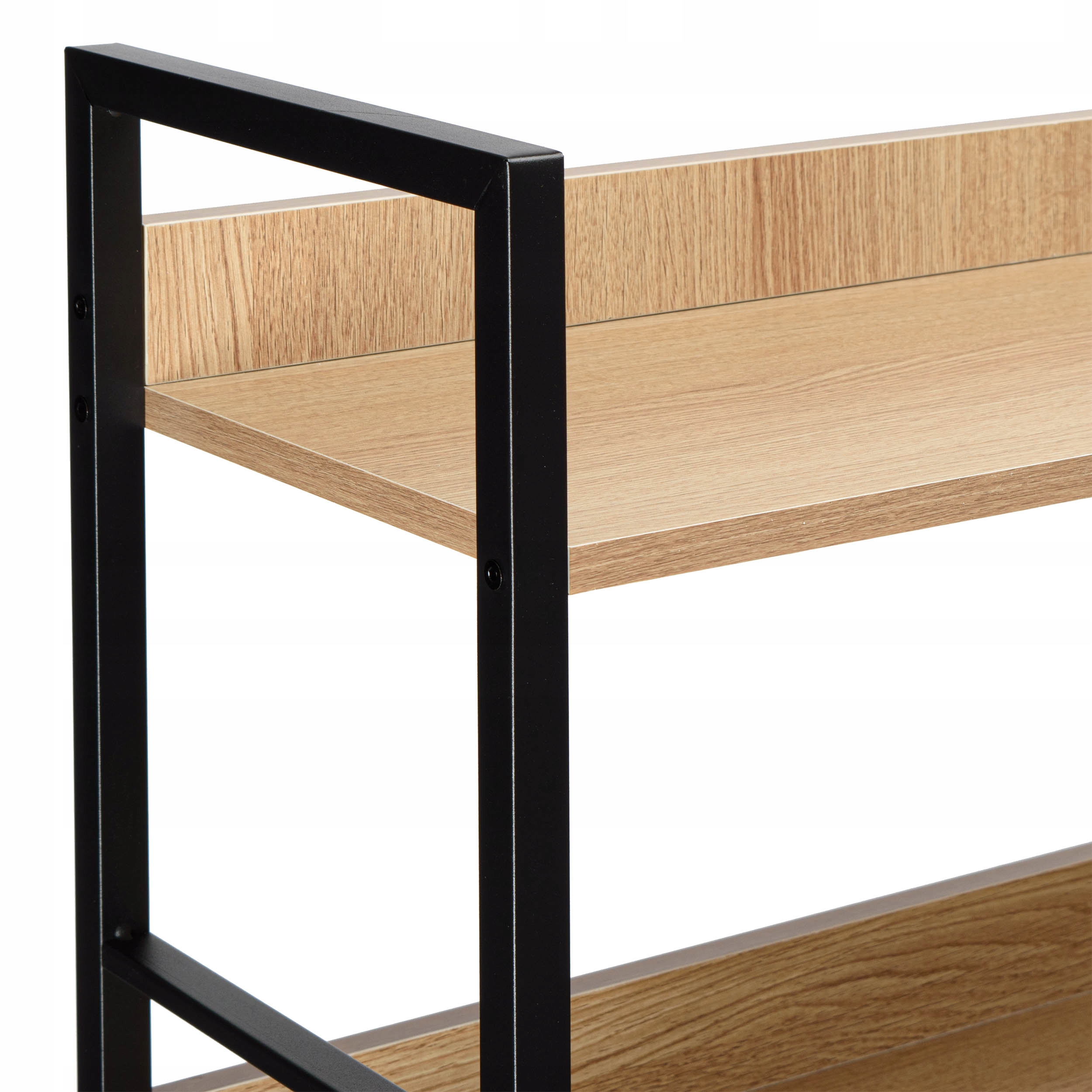 REGAŁ NA KSIĄŻKI DO SALONU BIURA LOFTOWY METALOWY OTWARTY DRABINKOWY PÓŁKI Głębokość mebla 28 cm