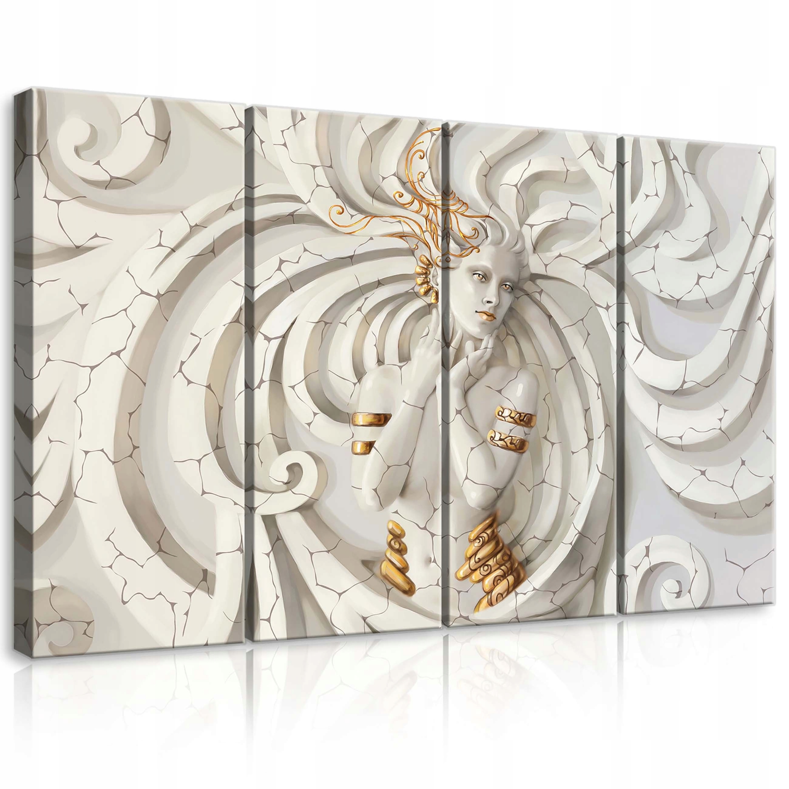 Obraz 120x80 modulárny abstrakcia zlato vlna žena textúra moderný