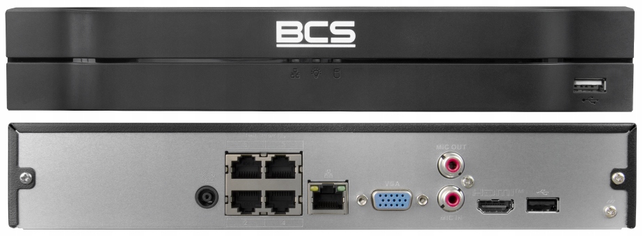 Registrátor Ip 4 Kanálový BCS-L-NVR0401-4KE-4P(2) 16Mpx 4x PoE
