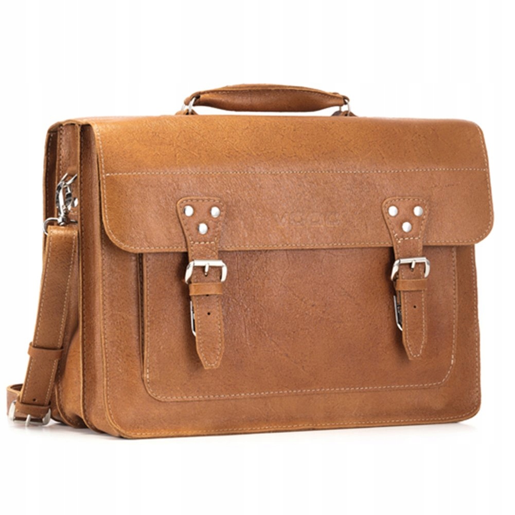 Big torba skórzana biznesowa Kemer Vooc TC8 Camel