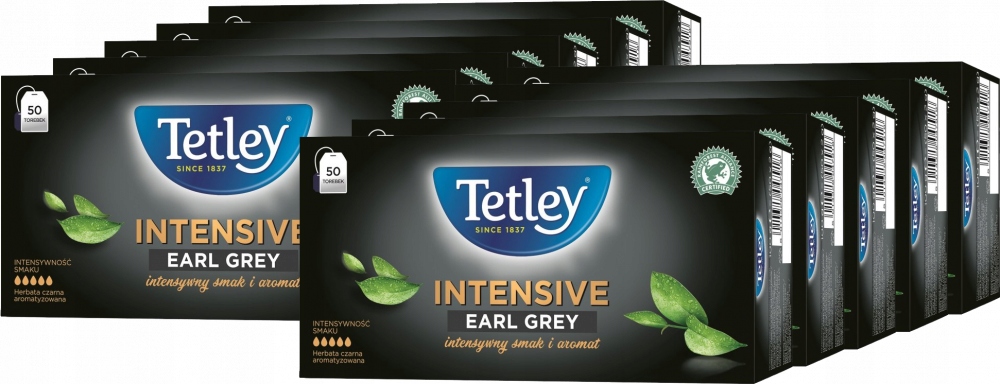 Tetley Intensive Earl Grey 50 szt Torebki x10