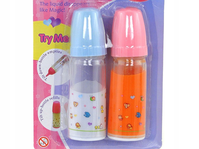BUTELKI DLA LALEK. ZNIKAJĄCE MLEKO, ZNIKAJĄCY SOK