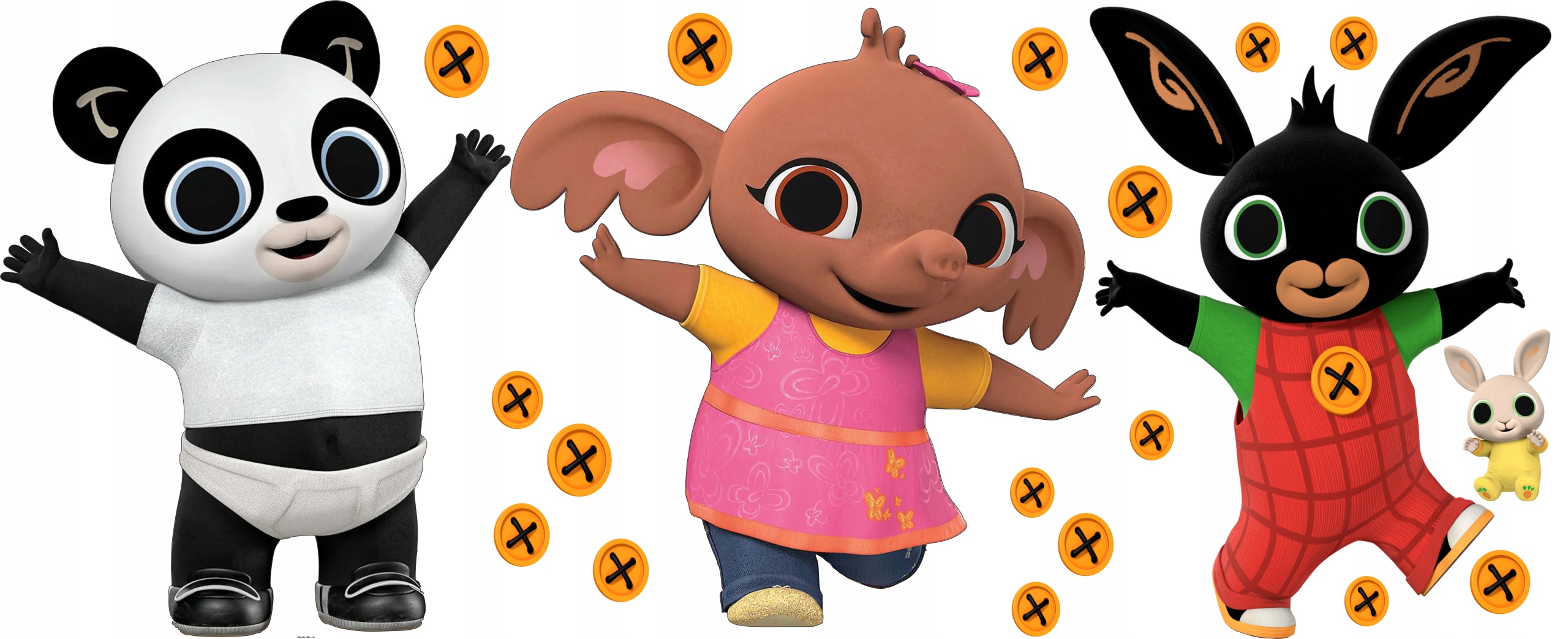 Naklejki ścienne z bajki Bing pakiet postaci