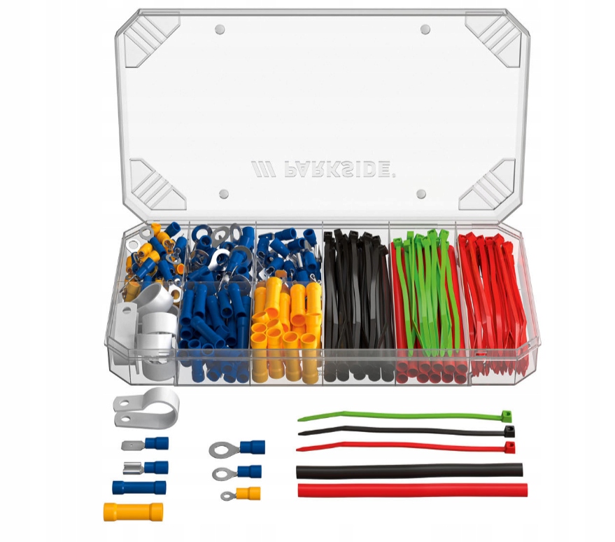 Zestaw do zarządzania kablami 308 el. Parkside